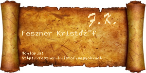 Feszner Kristóf névjegykártya